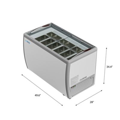 Image showing  50 in. Gelato Dipping Cabinet Display Freezer with Sliding Glass Door, 13 cu. ft., KM-GDC-49SD