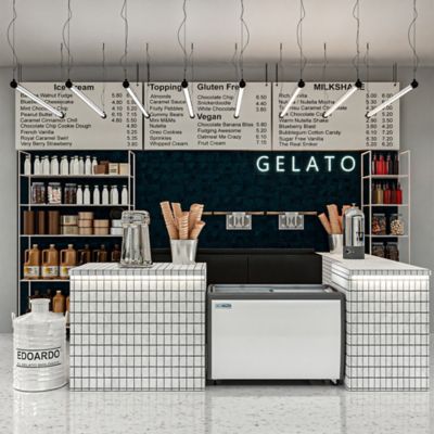Image showing 8 th KoolMore 50 in. Gelato Dipping Cabinet Display Freezer with Sliding Glass Door, 13 cu. ft., KM-GDC-49SD