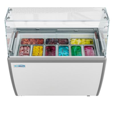 KoolMore 50 in. Gelato Dipping Cabinet Display Freezer with and Sneeze Guard 13 cu. ft., KM-GDC-49SD-FG