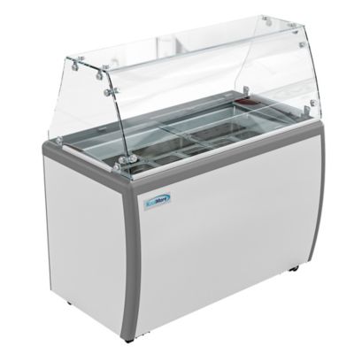 Image showing  50 in. Gelato Dipping Cabinet Display Freezer with and Sneeze Guard 13 cu. ft., KM-GDC-49SD-FG