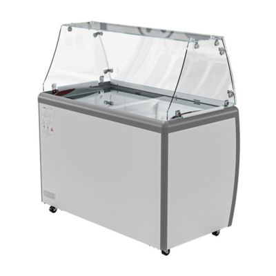 Image showing  50 in. Gelato Dipping Cabinet Display Freezer with and Sneeze Guard 13 cu. ft., KM-GDC-49SD-FG