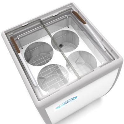 Image showing  26 in. 4 Tub Ice Cream Dipping Cabinet Display Freezer with Sliding Glass Door, 6 cu. ft., KM-ICD-26SD