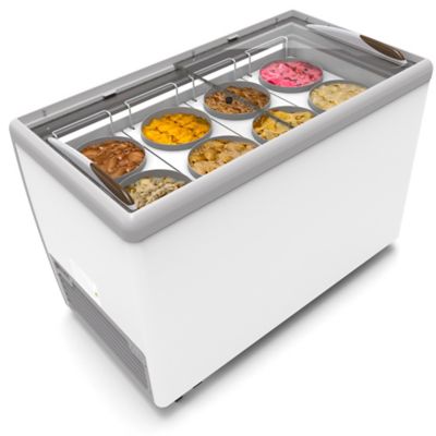 Image showing  50 in. 8 Tub Ice Cream Dipping Cabinet Display Freezer with Sliding Glass Door, 13 cu. ft., KM-ICD-49SD