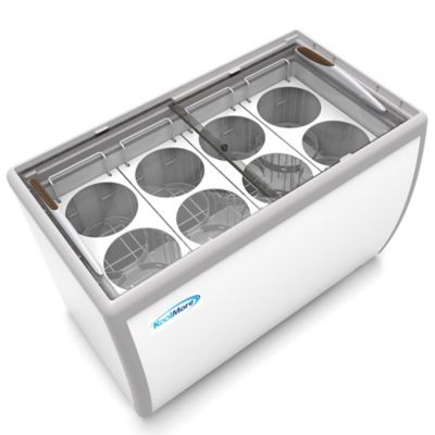 Image showing  50 in. 8 Tub Ice Cream Dipping Cabinet Display Freezer with Sliding Glass Door, 13 cu. ft., KM-ICD-49SD