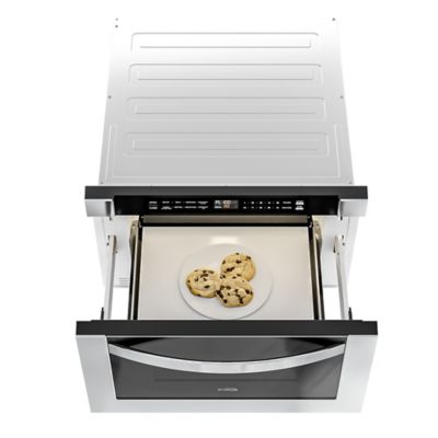 Image showing  24 in. Stainless-Steel Microwave Drawer with Oven, Wall-Mounted with Flat Bottom,1.2 cu. ft., KM-MD-1SS