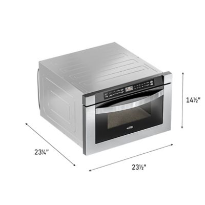 Image showing  24 in. Stainless-Steel Microwave Drawer with Oven, Wall-Mounted with Flat Bottom,1.2 cu. ft., KM-MD-1SS