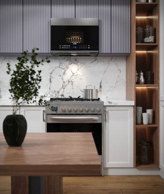 Image showing 5 th KoolMore 1.3 cu. ft. Over the Range Stainless Steel Microwave, 300 Cfm, One Panel (Km-Mot-Op1Ss), KM-MOT-OP1SS