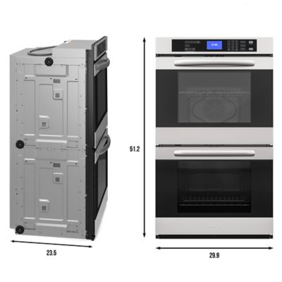 Image showing  5 cu. ft. Stainless-Steel Premium Convection Double-Unit Wall Oven, KM-WO30D-SS