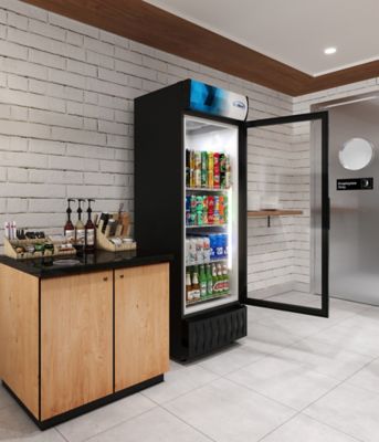 Image showing 5 th KoolMore 24 in. One-Door Merchandiser Refrigerator - 12 cu. ft., MDR-1GD-12C