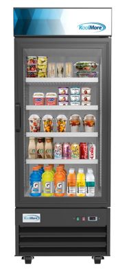 KoolMore 28 in. One-Door Merchandiser Refrigerator - 23 cu. ft., MDR-1GD-23C