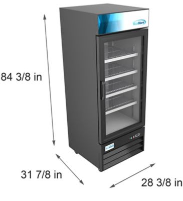 Image showing  28 in. One-Door Merchandiser Refrigerator - 23 cu. ft., MDR-1GD-23C