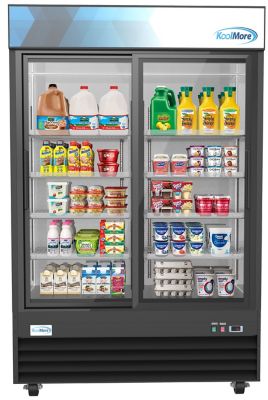 KoolMore 53 in. Two-Door Merchandiser Refrigerator - 45 cu. ft., MDR-2D-GSLD