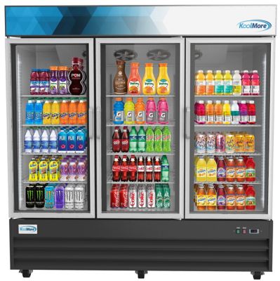 KoolMore 78 in. Three-Door Merchandiser Refrigerator - 53 cu. ft., MDR-3GD