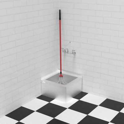 Image showing  12 in. Stainless Steel Commercial Floor Mop Sink with Deep Basin, Bowl Size 19 in. x 22 in. x 12 in.