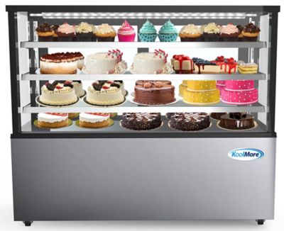 KoolMore 71 in. Refrigerated Bakery Display Case for Cakes, Stainless Steel Frame, 30 cu. ft., RBD30C