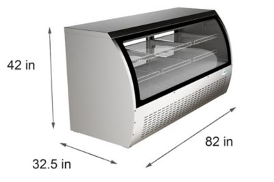 Image showing  82 in. Deli Display Refrigerator - 32 cu. ft., RD32C-SS
