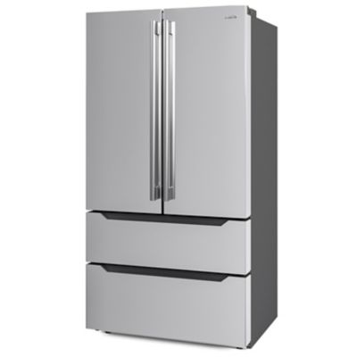 KoolMore 22.5 cu. ft. French Door Refrigerator with Ice Maker and Deep Freezer, RERFDSS-22C