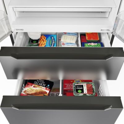 Image showing  22.5 cu. ft. French Door Refrigerator with Ice Maker and Deep Freezer, RERFDSS-22C