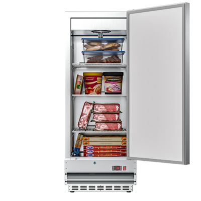 Image showing  25 in. Commercial Stainless Steel 1-Door Reach-In Freezer, 12 cu. ft., RIF-1D-SS12C