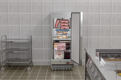 Image showing  25 in. Commercial Stainless Steel 1-Door Reach-In Freezer, 12 cu. ft., RIF-1D-SS12C