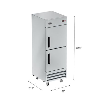 Image showing  29 in. Commercial Stainless Steel Solid Half Door Reach-In Freezer 23 cu. ft., RIF-1D-SSHD