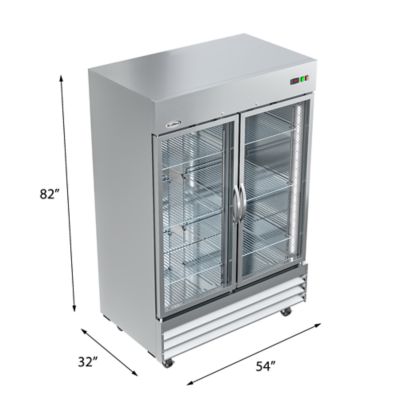 Image showing  54 in. Two Glass Door Reach-In Freezer 47 cu. ft., RIF-2D-GD
