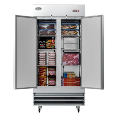 Image showing  35 cu. ft. 39 in. Commercial Stainless Steel 2-Door Reach-In Freezer