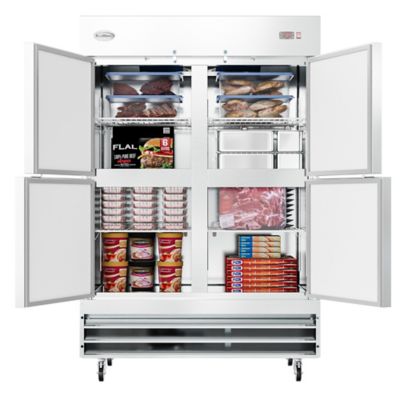 Image showing  54 in. Commercial Stainless Steel Solid Half Door Reach-In Freezer, 47 cu. ft., RIF-2D-SSHD
