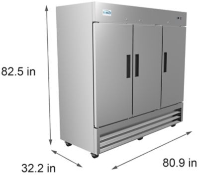 Image showing  72 cu. ft. 82 in. Three-Door Reach-In Freezer