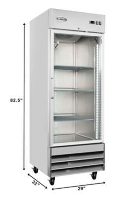 Image showing  29 in. One-Door Reach-In Refrigerator - 21 cu. ft., RIR-1D-GD