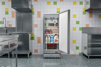 Image showing  25 in. Commercial Stainless Steel 1-Door Reach-In Refrigerator, 12 cu. ft., RIR-1D-SS12C