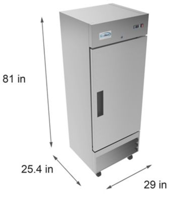 Image showing  29 in. One-Door Reach-In Refrigerator - 15.5 cu. ft., RIR-1D-SS-19C