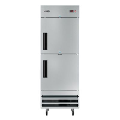 KoolMore 28 in. Commercial Stainless Steel Solid Half Door Reach-In Refrigerator, 23 cu. ft., RIR-1D-SSHD