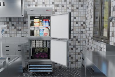 Image showing 5 th KoolMore 28 in. Commercial Stainless Steel Solid Half Door Reach-In Refrigerator, 23 cu. ft., RIR-1D-SSHD