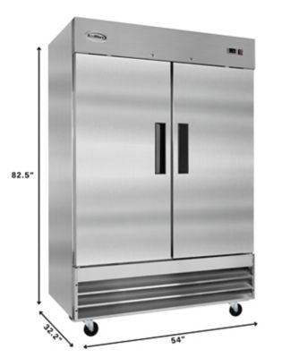 Image showing 9 th KoolMore 54 in. Two-Door Reach-In Refrigerator - 47 cu. ft., RIR-2D-SS