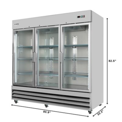 Image showing 9 th KoolMore 81 in. Three-Door Reach-In Refrigerator - 72 cu. ft., RIR-3D-GD