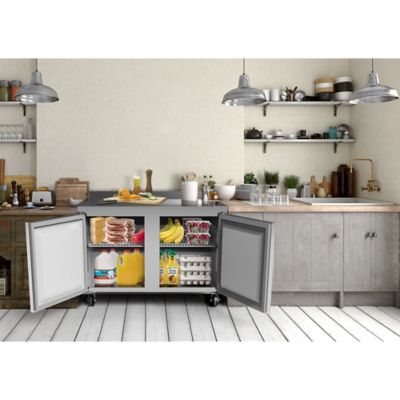 Image showing  48 in. Two-Door Worktop Refrigerator with 3.5 in. Backsplash - 12 cu. ft., RWT-2D-12C