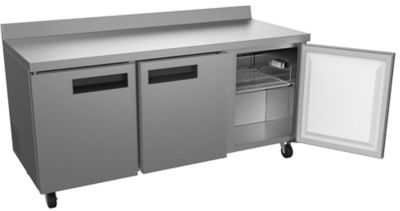 Image showing  72 in. Three-Door Worktop Refrigerator with 3.5 in. Backsplash - 16.9 cu. ft., RWT-3D-16C