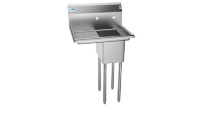 Image showing  25 in. One Compartment Stainless Steel Commercial Sink with Drainboard, SA101410-12L3