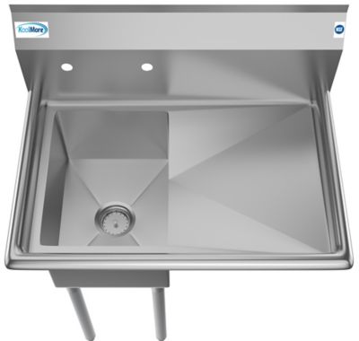 Image showing  31 in. One Compartment Stainless Steel Commercial Sink with Drainboard, SA121610-16R3