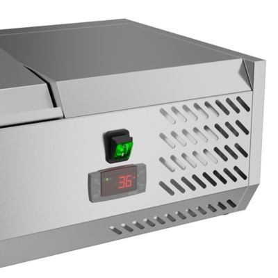 Image showing  40 in. Three Pan Refrigerated Countertop Condiment Prep Station, SCDC-3P-SG