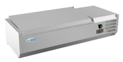 Image showing 6 th KoolMore 40 in. Three Pan Refrigerated Countertop Condiment Prep Station, SCDC-3P-SG