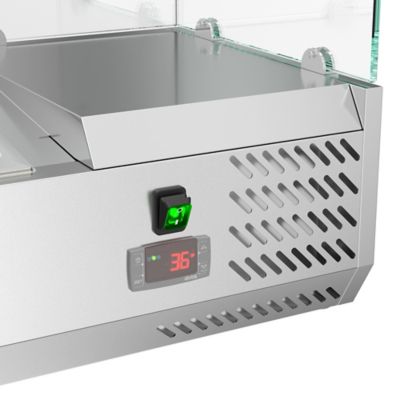 Image showing  40 in. Three Pan Refrigerated Countertop Condiment Prep Station