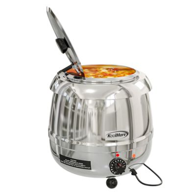 KoolMore 11.5 qt. Round Countertop Stainless-Steel Food / Soup Kettle Warmer, SK-SS-3G