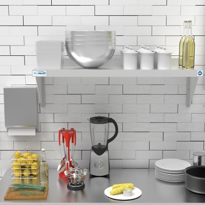 Image showing  12 x 36 in. 18 Gauge Stainless Steel Heavy Duty Wall Shelf, WMSH 1236