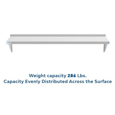 Image showing  12 x 60 in. 18 Gauge Stainless Steel Heavy Duty Wall Shelf, WMSH 1260