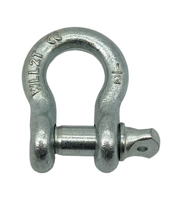 Hero Galvanized G209 Screw Pin Bow Shackle, 1/2"