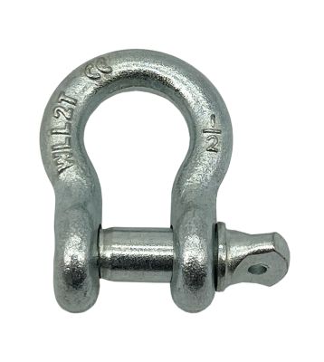 Image showing  Galvanized G209 Screw Pin Bow Shackle, 1/2"