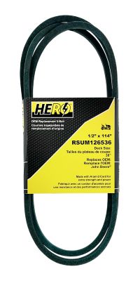 Hero 38 in. Premium OEM Replacement Mower Drive Belt - John Deere M126536