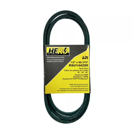 Hero 30 in 38 in and 42 in Premium OEM Replacement Belt for 144200 Mower Deck Mower Belts